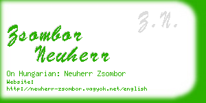 zsombor neuherr business card